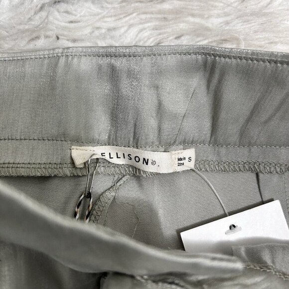 Ellison Light Gray Silky Trouser Pants Sz S Pleated Business Career Lightweight - Picture 9 of 12